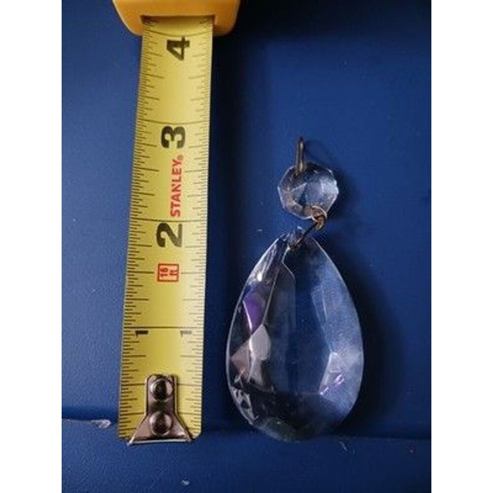 Vintage Italian 2" Czech Crystal Tear Drops For Chandelier.